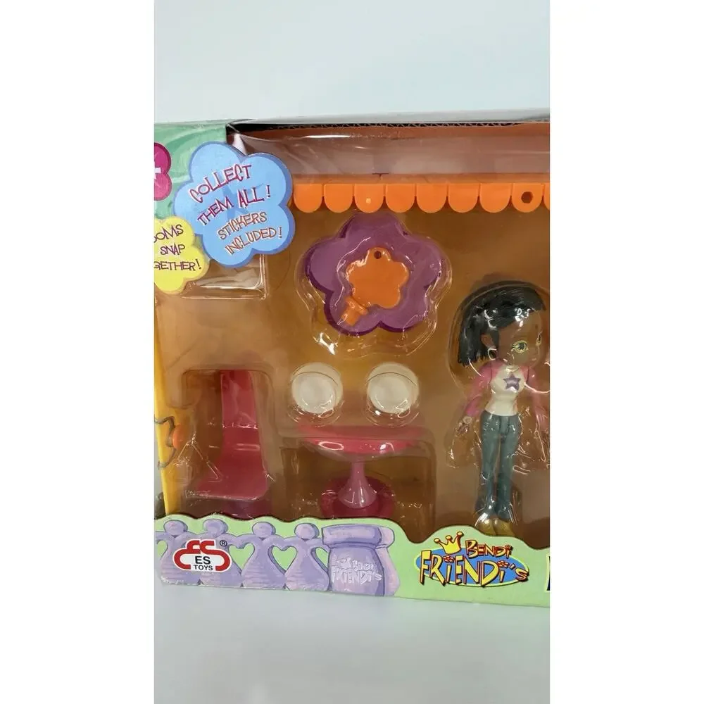 ES Toys Bendi Friend’s Deluxe Room Bendi African American Dolls Plus Furniture
